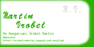martin vrobel business card